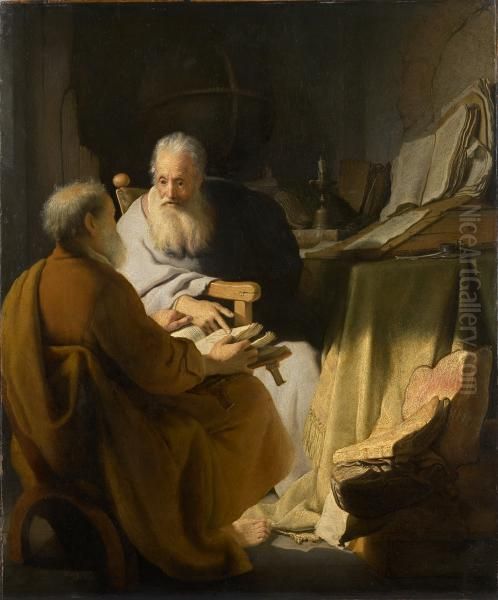 Two Old Men Disputing - view 1