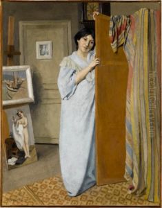 Madame Vallotton im Morgenrock by Felix Vallotton