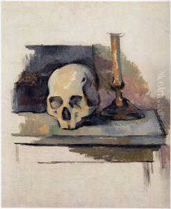 Stillleben mit Totenkopf und Leuchter Stillleben mit Totenkopf und Leuchter