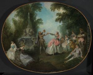 Das Menuett by Nicolas Lancret