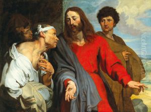 Christ healing the paralytic, 'Take up your mat and walk' by Anthony van Dyckand workshop
