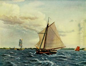 A yacht at the roads of Copenhagen