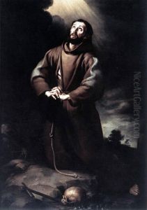St Francis of Assisi at Prayer by Bartolome Esteban Murillo