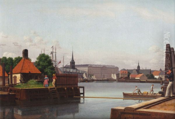 Borsen, Christiansborg, Holmens Kirke, set fra Asiatisk Kompagnis Plads - view 1
