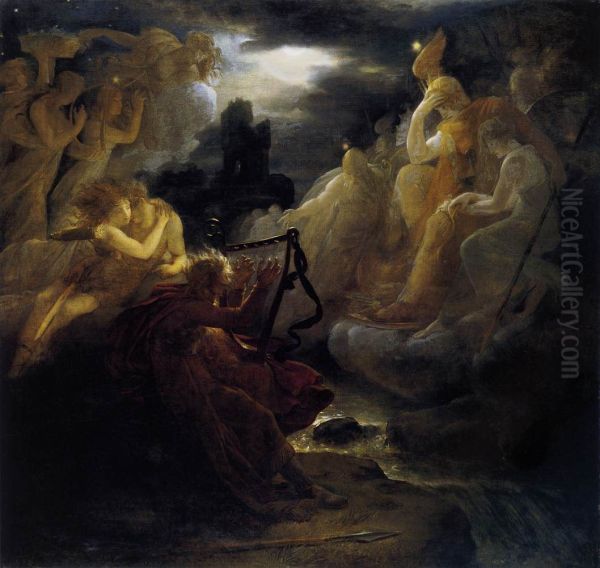 Ossian Awakening the Spirits on the Banks of the Lora with the Sound of his Harp - view 1