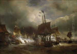 Combat d'Ouessant, 23 juillet 1778 by Theodore Gudin