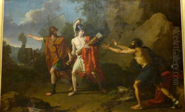 Neptoleme et Ulysse enlevent a Philoctete les fleches d'Hercule - view 1