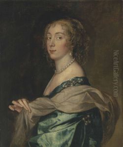 Portrait of a lady, believed to be Penelope, Lady Bayning (1620-1647), later Lady Herbert by Sir Anthony Van Dyck