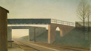 Railway Crossing by Georg Schrimpf
