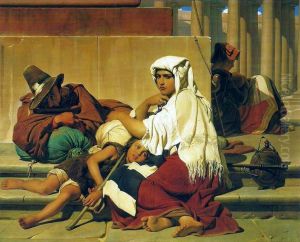 Pilgrims in Rome. by Paul Delaroche