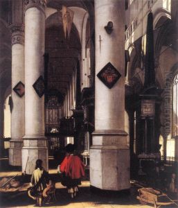 Interior of the Nieuwe Kerk in Delft by Emanuel de Witte