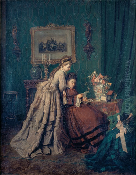 "Reading a letter" - view 1