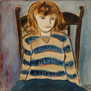 Young Girl Andseated Girl by John Aksel Christensen