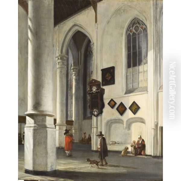 Interior of the Old Church at Delft - view 1