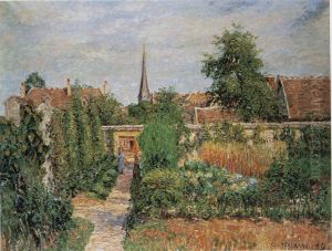 Gemusegarten und Glockenturm von Eragny