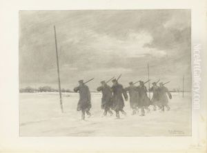 POLISH SOLDIERS, NIAGARA COMMON by Charles William Jefferys