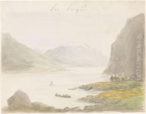 Fra Lusterfjorden by Hans Linstow