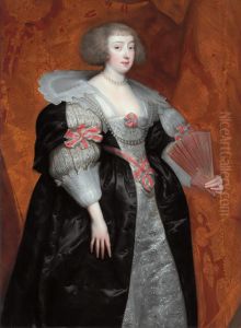 Portrait of Marguerite de Lorraine, Madame, duchesse d'Orleans by Sir Anthony Van Dyck
