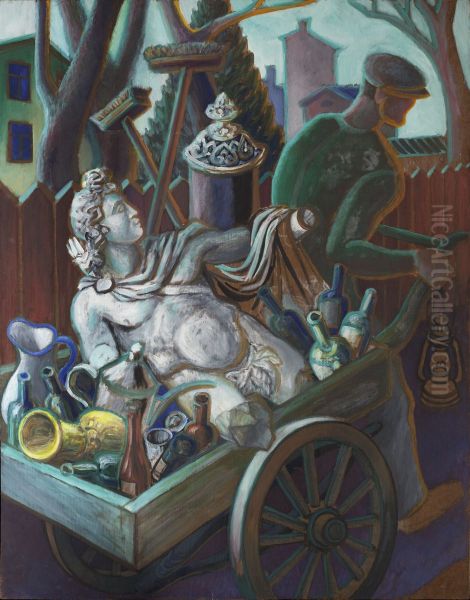 Man with wheelbarrow - view 1