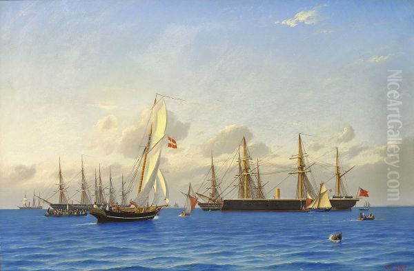 The Channel Fleet at Copenhagen in 1862. - view 1