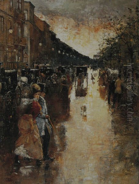 Unter den Linden after the Rain - view 1