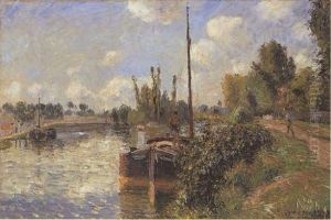 Bord de l'Oise, Pontoise by Camille Pissarro