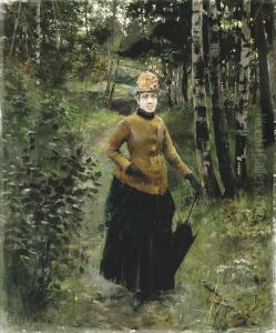 Metsassa, neiti Thysell by Akseli Valdemar Gallen-Kallela