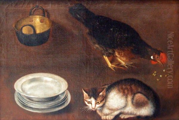 Pecas de Cozinha com Gato e Galinha - view 1