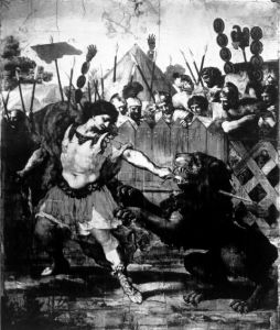 Constantine Slaying the Lion (sketch) by Pietro da Cortona