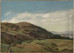 Ekeberg og Oslo kirke by Adolph Tidemand
