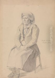 Britta Peersdotter Reisaeter, Ullensvang by Adolph Tidemand