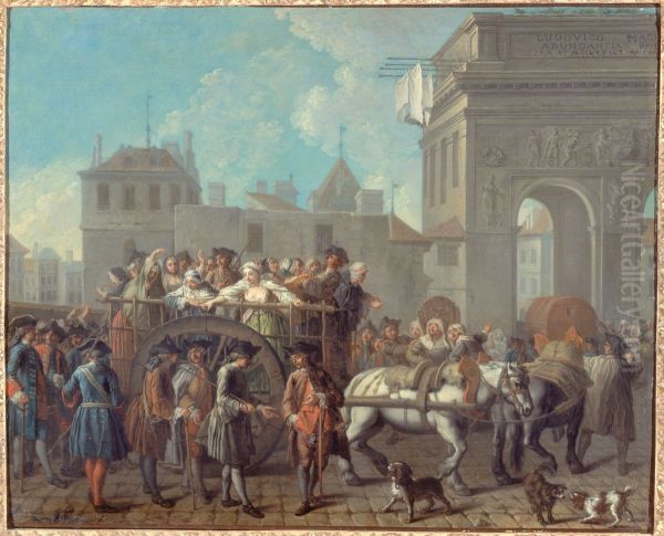 La Conduite des filles de joie a la Salpetriere : le passage pres de la porte Saint-Bernard - view 1