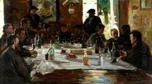 Artists' lunch. Cernay-la-Ville