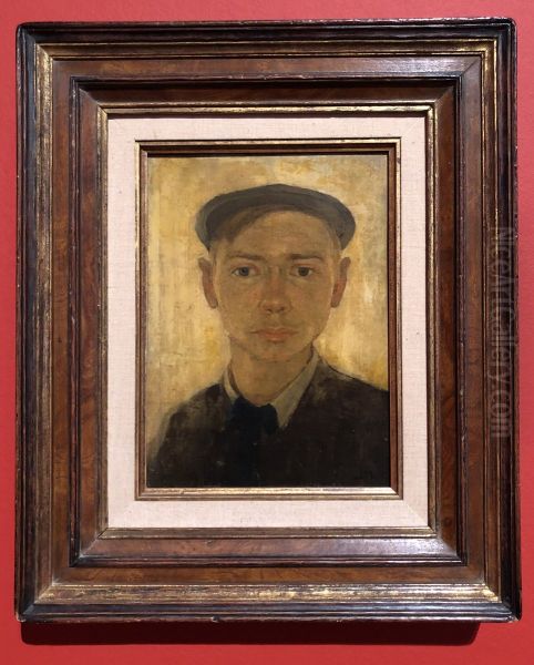Self-portrait with cap - view 1