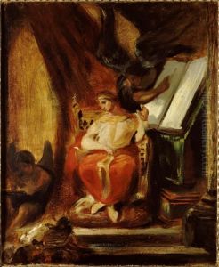 L'Empereur Justinien composant ses instituts by Eugene Delacroix