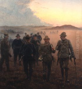 Hjemvendende skagensjaegere english by Laurits Tuxen