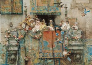 The Carnival in Rome 1881 by Jose Benlliure Y Gil