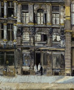 Maison occupee par Victor Hugo sur la Grand' Place a Bruxelles en 1851 et 1852 by Georges Leon Dufrenoy