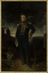 Portrait du general Joseph-Leopold Sigisbert Hugo by Eugene Francois Marie Joseph Deveria