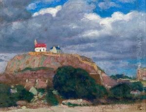 Landschaft Mit Kirche by Hans Christiansen
