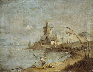 Caprice rustique, avec tour au bord de l'eau Caprice rustique, avec tour au bord de l'eau