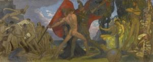 Battle Scene (allegory) by Hans Christiansen