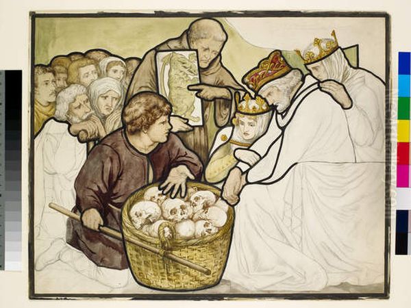 The Story of St George - The Skulls brought to the King - view 1