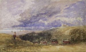 Peace and War, Lympne Church and Castle by David Cox Jr.