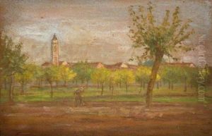 The Village of Cairate, Lombardy by Louisa Starr