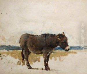 Study of a Donkey by David Cox Jr.