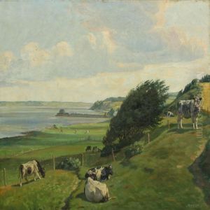 Landscape With Cows by Rasmus Christiansen