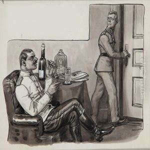 A Collection Of Eight Soldier Caricatures