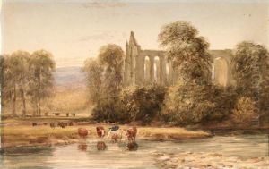 Bolton Abbey, Yorkshire by David Cox Jr.