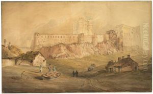 Bamburgh Castle, Northumberland by John Christian Schetky